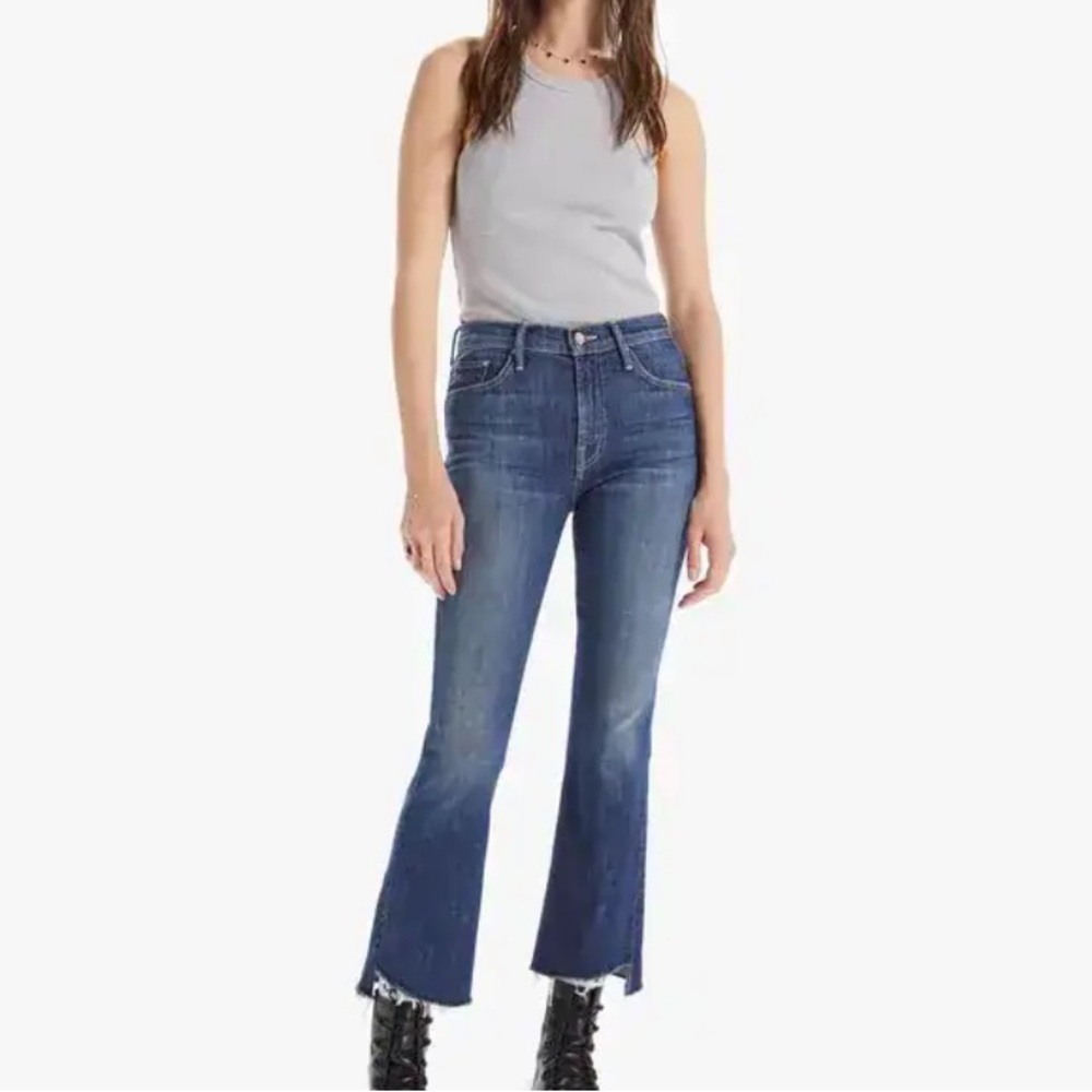 MOTHER The Insider Crop Step Fray Jeans | Girl Crush Wash